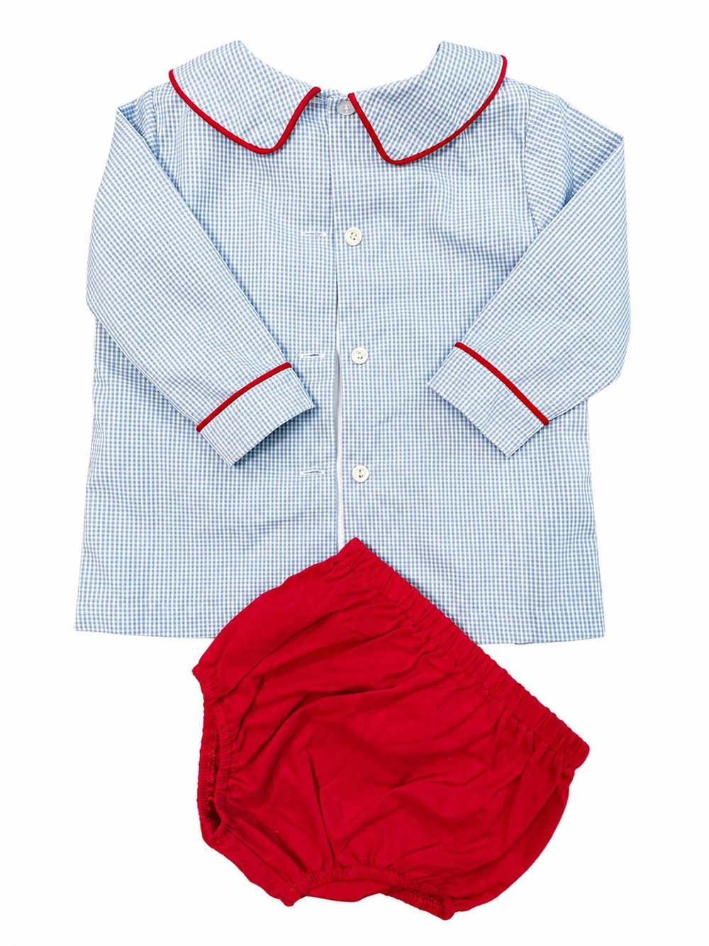 Stitchy Fish Smocked Puppy Bloomer Set - Picture 2 of 2